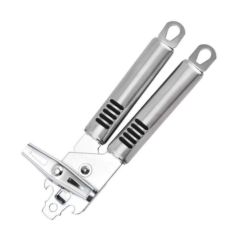 Manual Stainless Steel Can Opener, Effort-Saving, Three-in-One Multifunctional Tool for Canned Food.