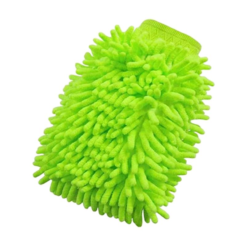 

Double Layer Wool Blend Vehicle Wash Mitts Superior Dust Absorption Ergonomic Design Safe For Paint Glass Trim 1
