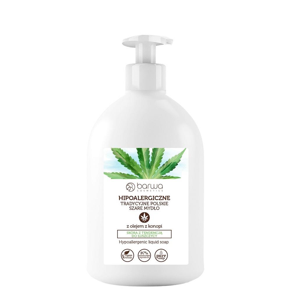 Barwa Hipoalergiczne Mydło w płynie z olejem z konopi, 500 ml