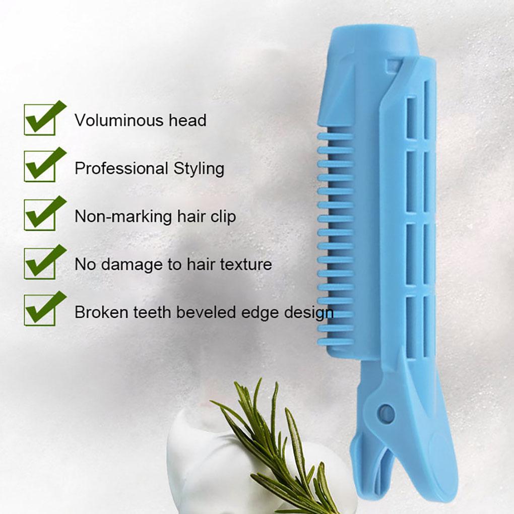 4 Stück Haarklammern, Wurzelklemmrollen, DIY Lockenwickler, Styling-Werkzeug für lockiges Haar für Frauen und Mädchen