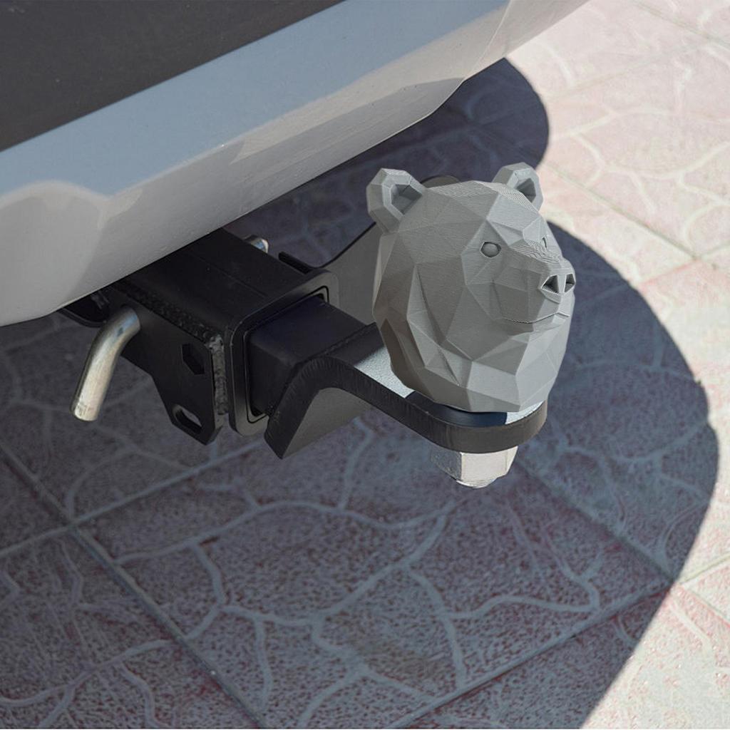 Trailer Hitch Cap Bear Head 2inch Trailer Hitch Plug Cover Car Accessories Cartoon Exterior For Towing Rv Trucks Boat Vehicles