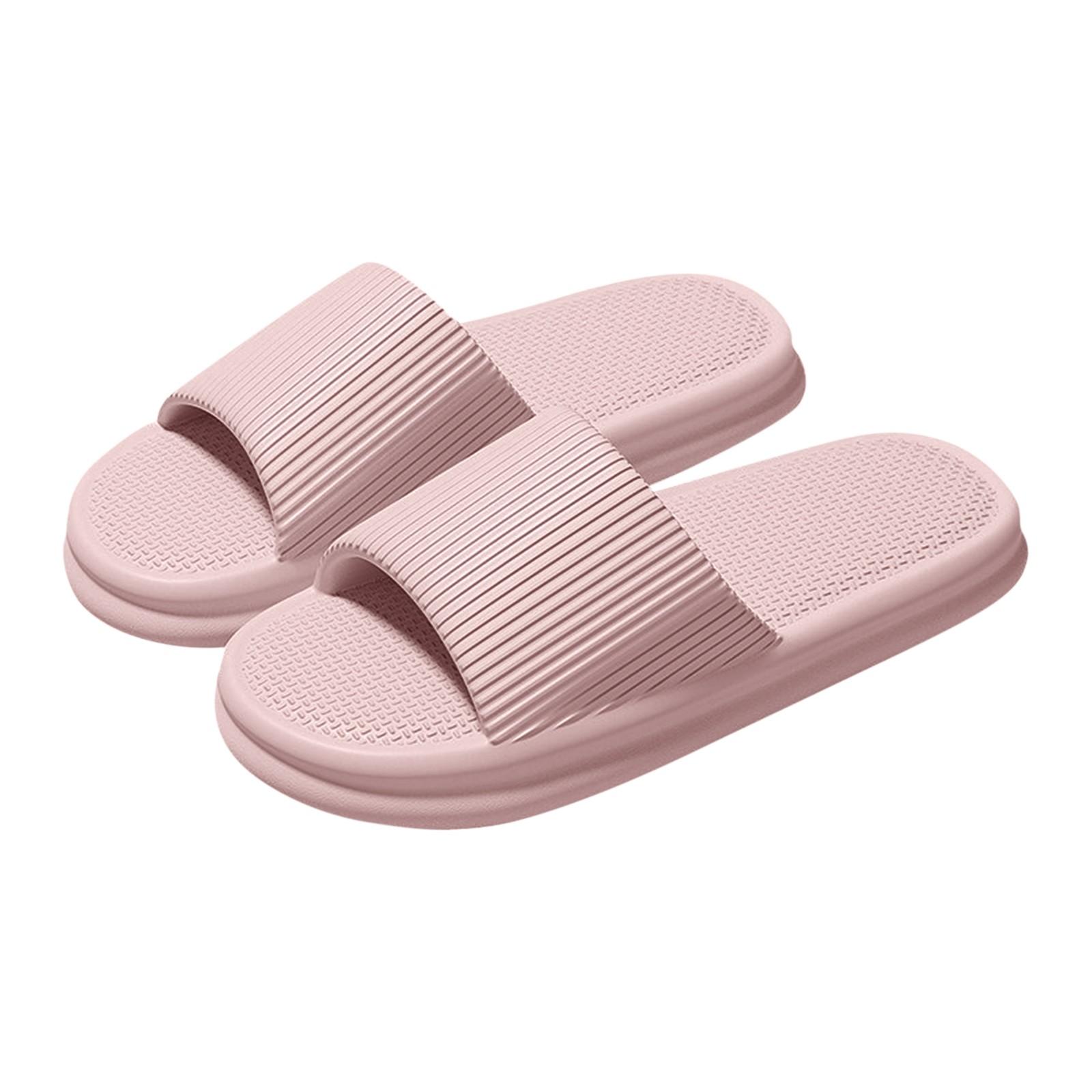 

Женские мужские парные летние тапочки на толстой подошве с нескользящей подошвой для дома и улицы 36 розовый