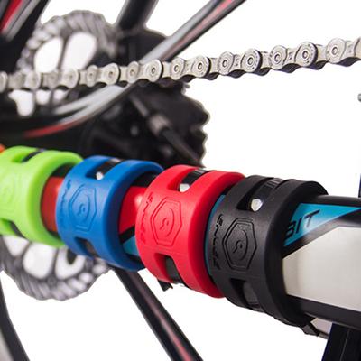 Hot,4pcs Road Mountain Bike Rubber Protective  Ring Anti-collision Guard Chain Protector Stickers