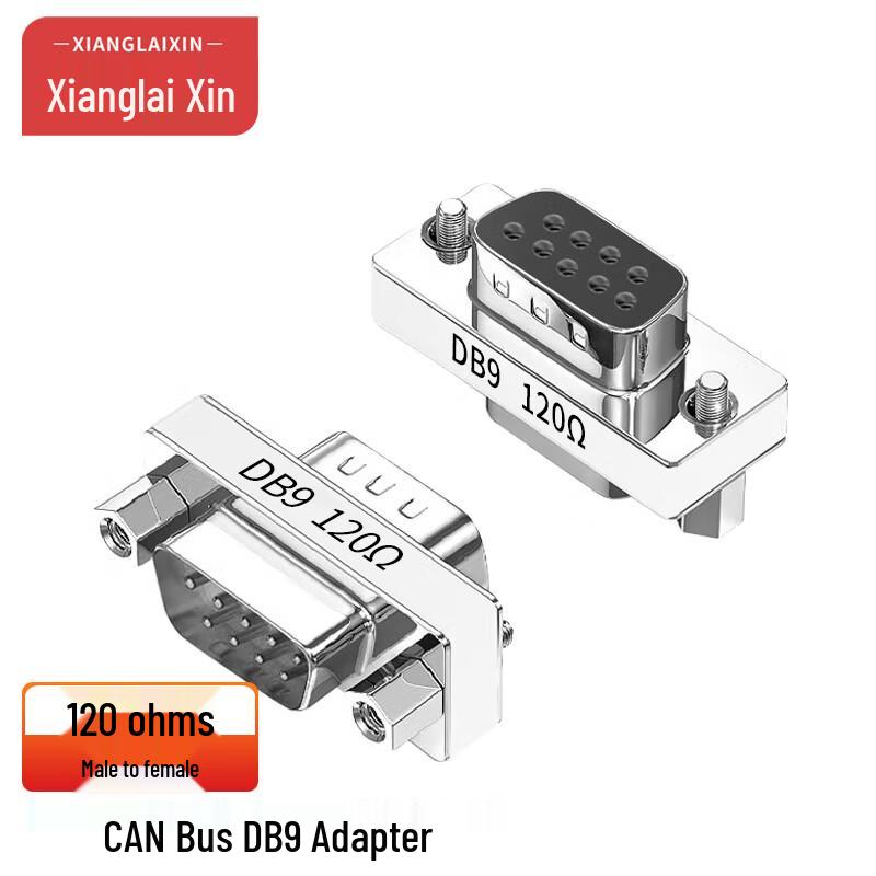 DB9 Male to Female CAN Bus Adapter with Dual 120 Ohm Resistors DB9 Male to Female