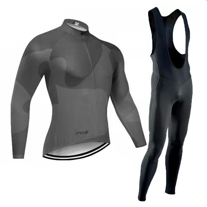 Sweat-wicking and Breathable Tour De France Cycling Suit, Cycling Suit, Fleece Tour De France 2026 Long-sleeved, Autumn Breathable Cycling Suit Set.