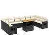 VidaXL Garden Lounge Set with Cushions 11 Pcs, Patio Sofas, Patio Furniture Set, Outdoor Furniture, Black 3271924