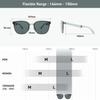 EYEGLAD SUNFOLD EDGE Folding Sunglasses with UV400 LumiX for Outdoor Casual and Travel Marble and Gray Protection, High-Definition Seawater-Resistant