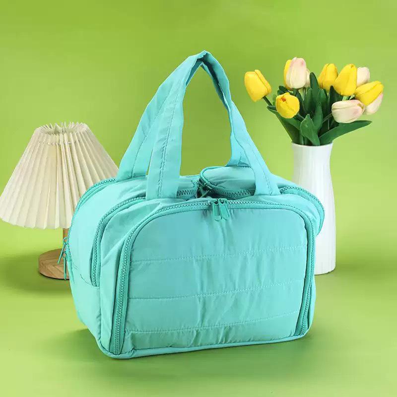 Korean Large Capacity Portable Makeup & Toiletry Bag with Partitioned Storage