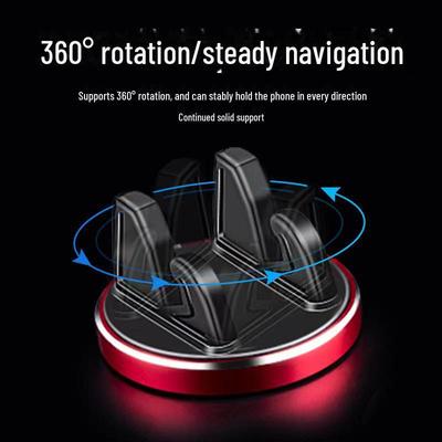 Support de téléphone de voiture mobile rotatif à 360° en alliage d'aluminium pour tableau de bord