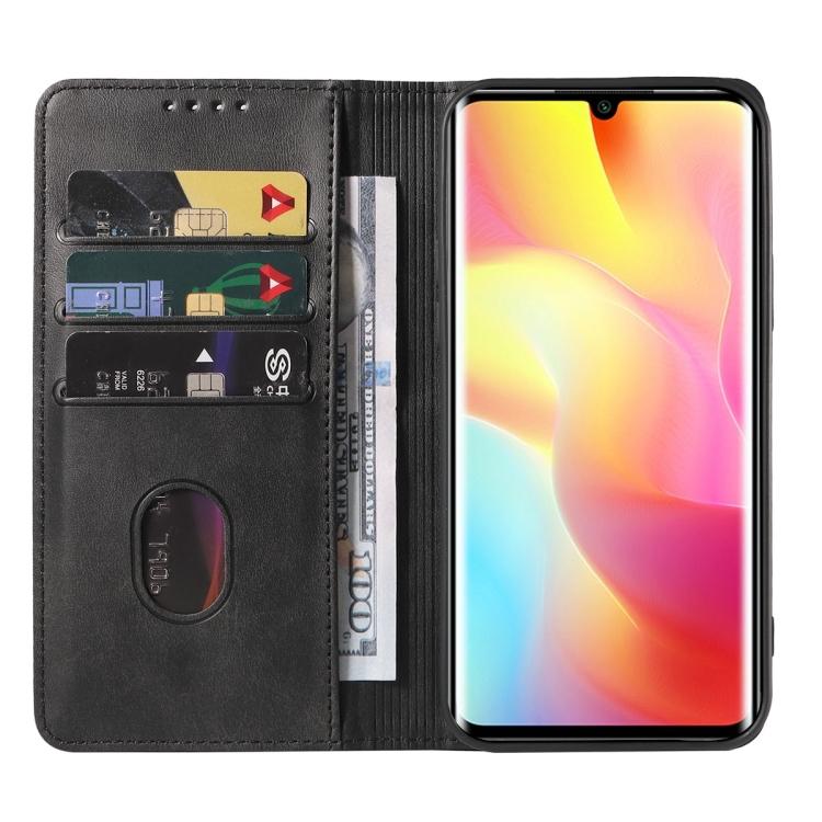 Xiaomi Mi Note 10 Lite მაგნიტური დახურვის ტელეფონის ტყავის ქეისისთვის