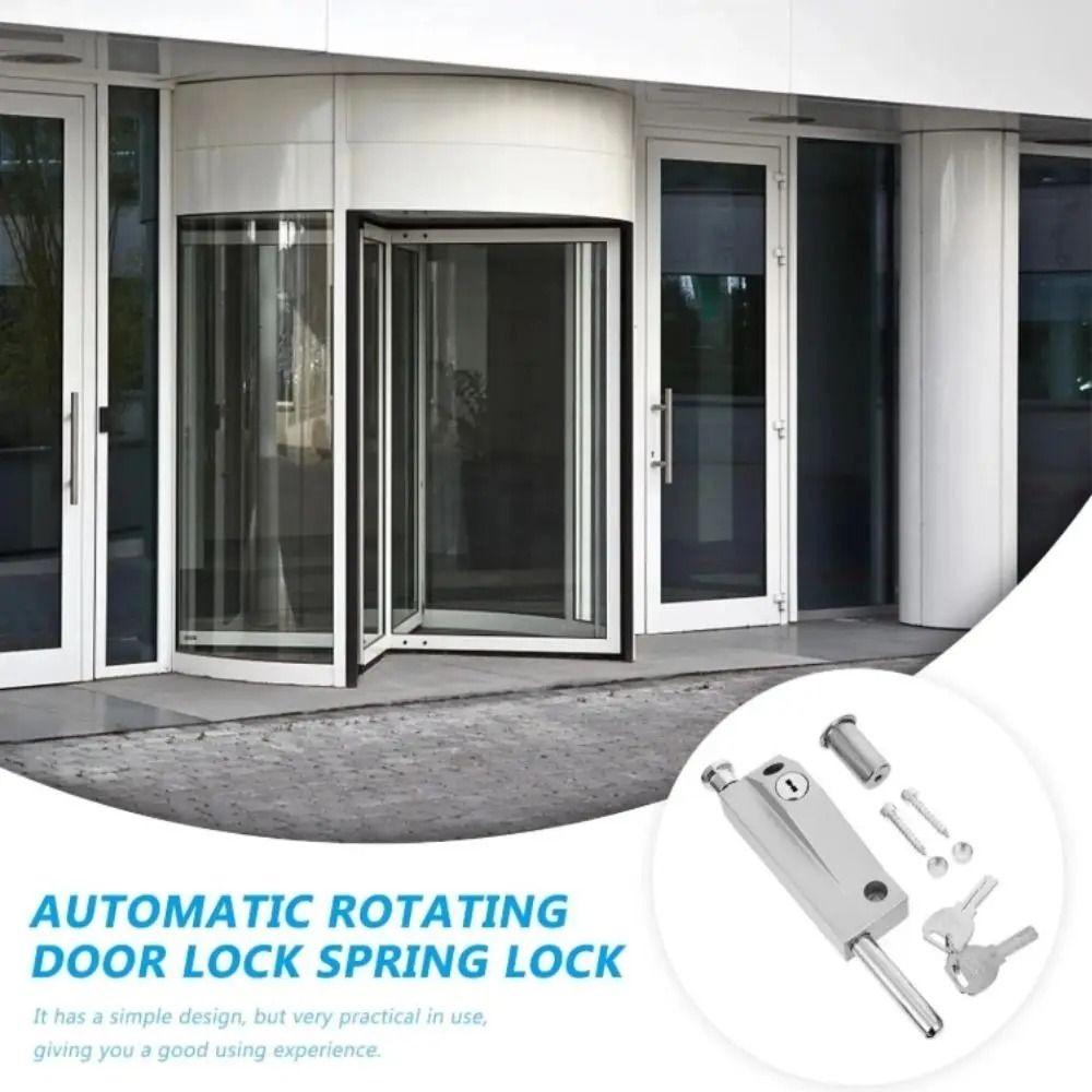 Aluminum Zinc Zinc Alloy Automatic Revolving Doors Stainless Steel Revolving Door Bolt Lock  Household