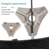 3 Size Triangular 6 Port Spoke Carbon Steel Silver Bike Repair Tool Wheel Repair Adjuster Bike Wire Wrench