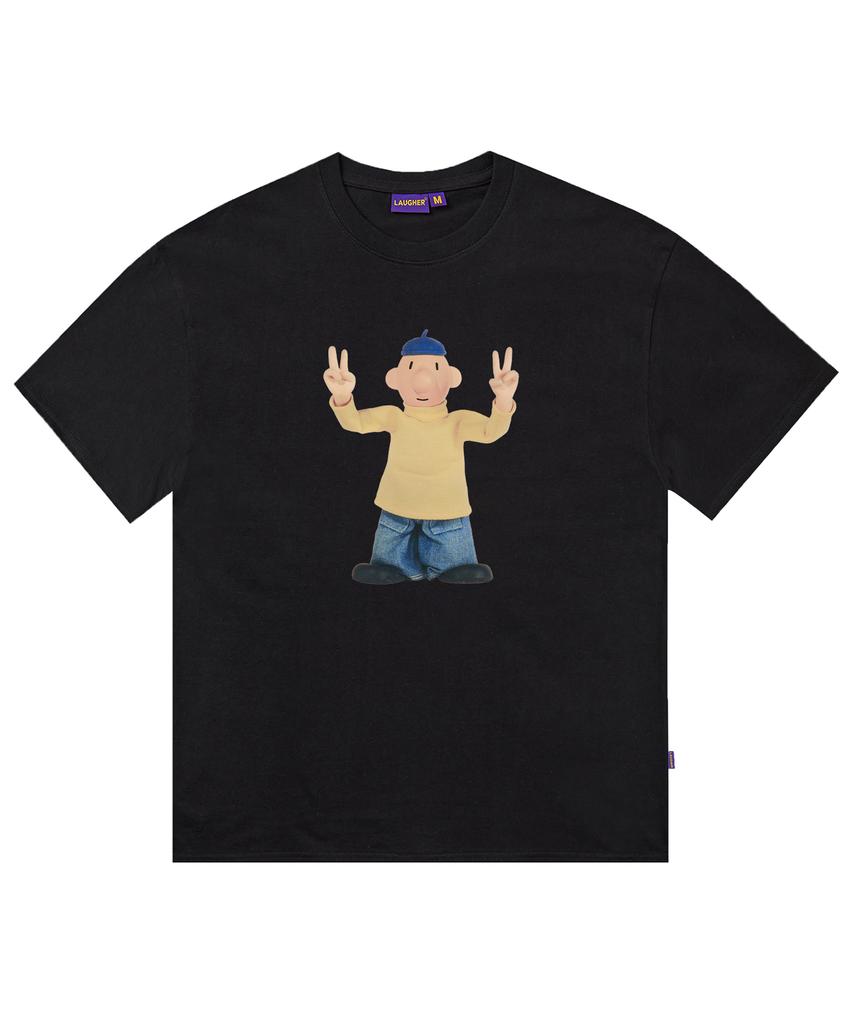LAUGHER [2Pack][Pat&Mat] Motion Mat & Pat T-Shirt - Black