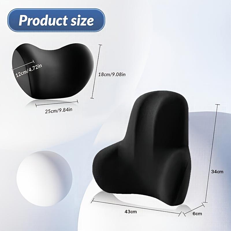 New Car Headrest and Lumbar Support Neck Pillow Set Automotive Memory Foam Office Chair Headrest Fatigue Relief Travel Pillow