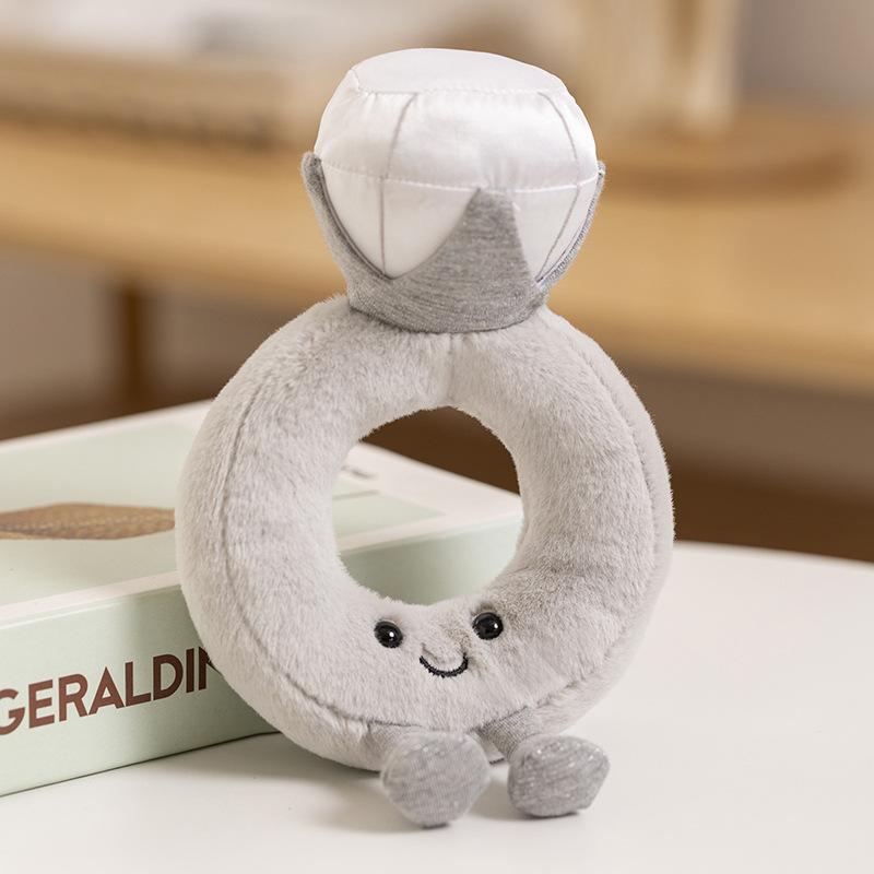 

Jellycat Забавное кольцо с бриллиантом Милая плюшевая игрушка Детская кукла для комфорта Фигурка Мягкая