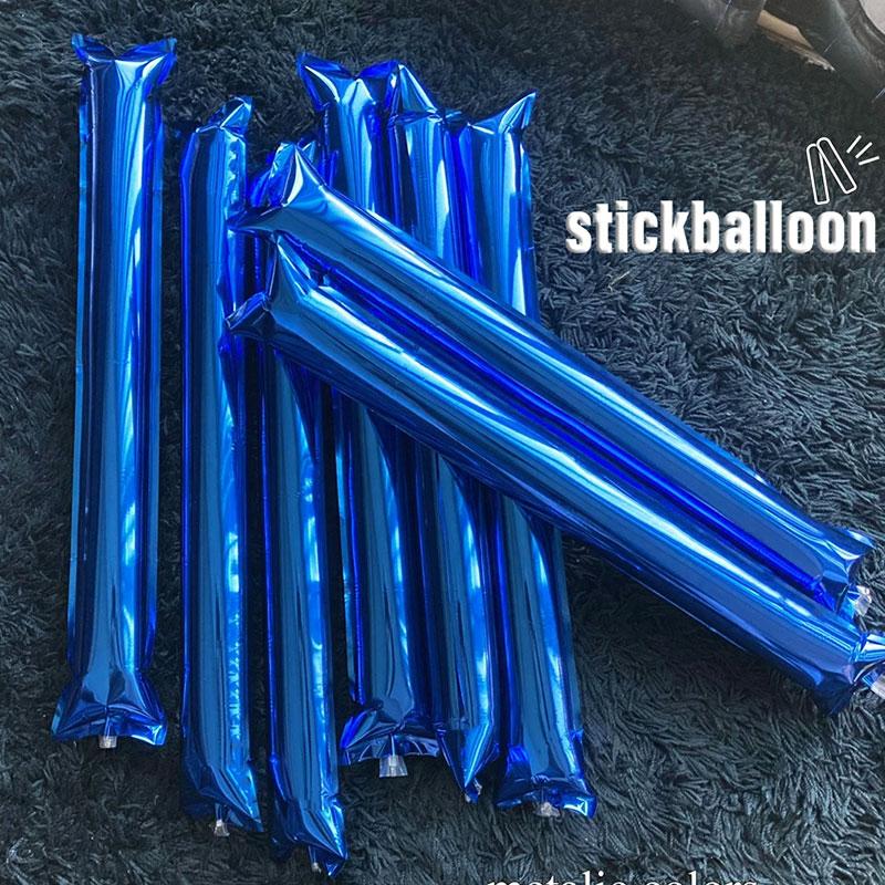 40 peças Bastões de Animação Bastões Trovão Metálicos Vibrantes Bastões Infláveis Animação Criador de Ruído Balões Festas de Futebol