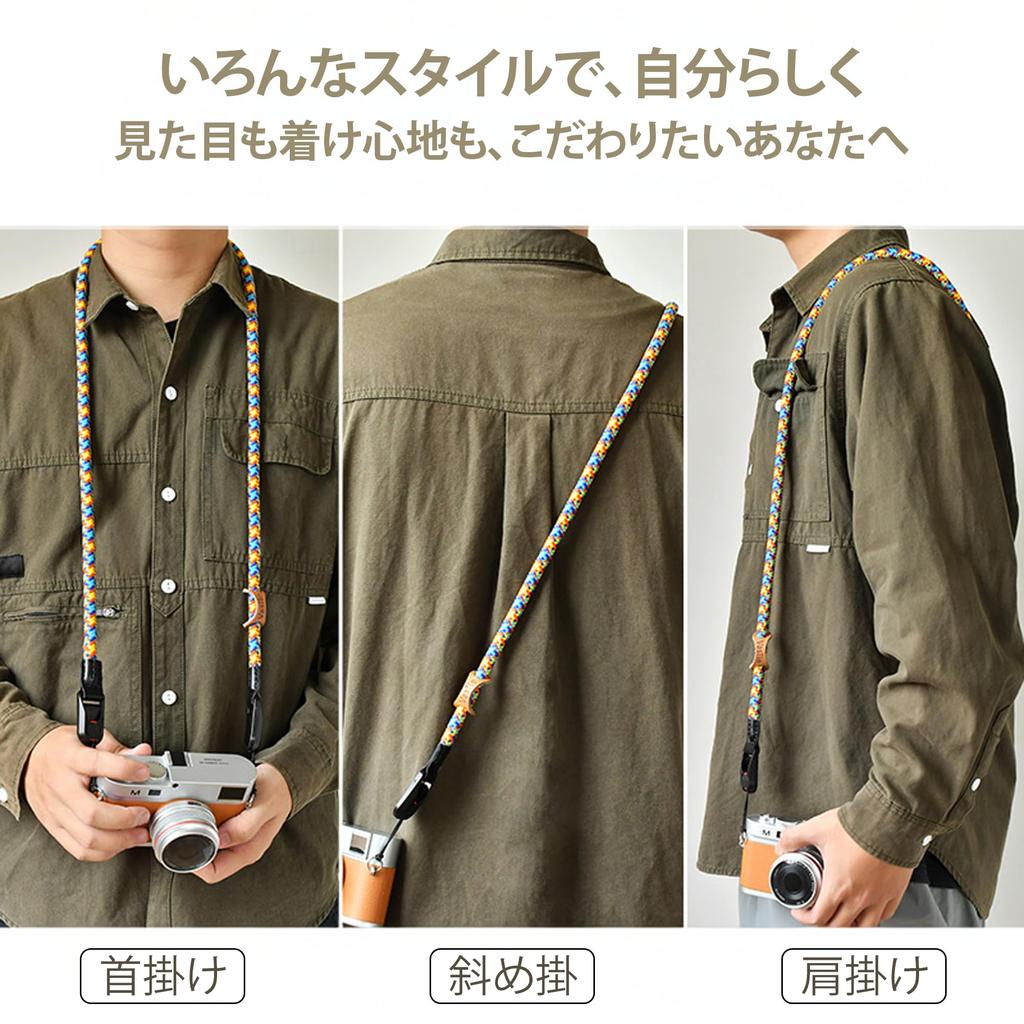 Camera Neck Shoulder Genuine Leather Climbing Quick Compatible with and Compact Cameras [CT_Luxury_Elegant] Strap, Strap, Strap, Rope, Release,