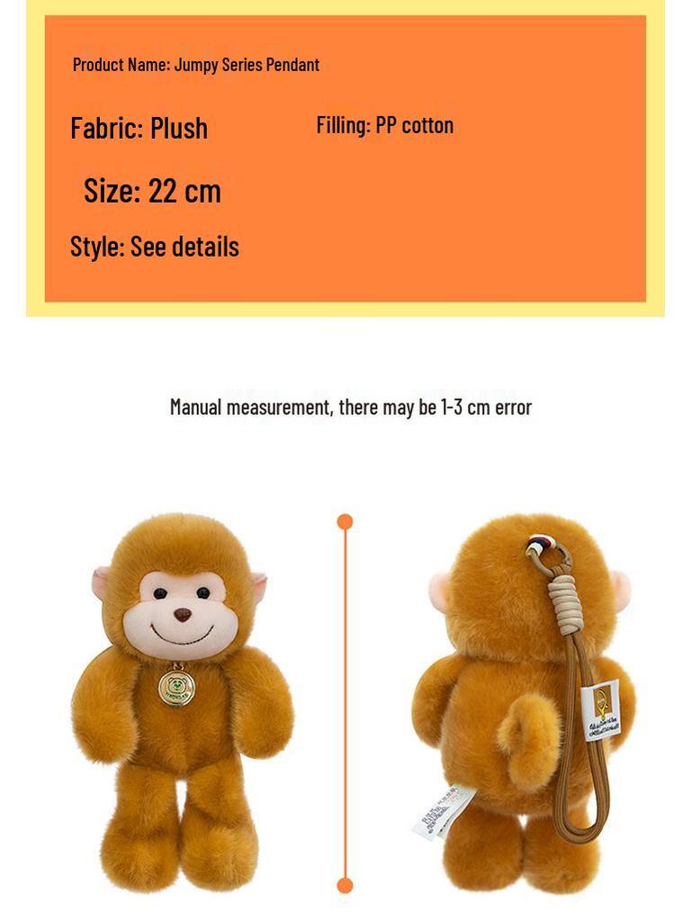 Adorabile Bambola Animale di Peluche - Compagno da Tavolo e Portachiavi per Bambini