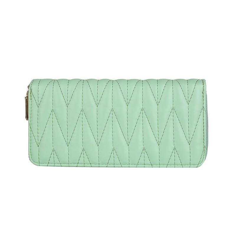 

[Haffukiry] long wallet ladies long wallet large capacity wallet Popularity wallet outside zipper Contains 8 cards billfold PU coin through