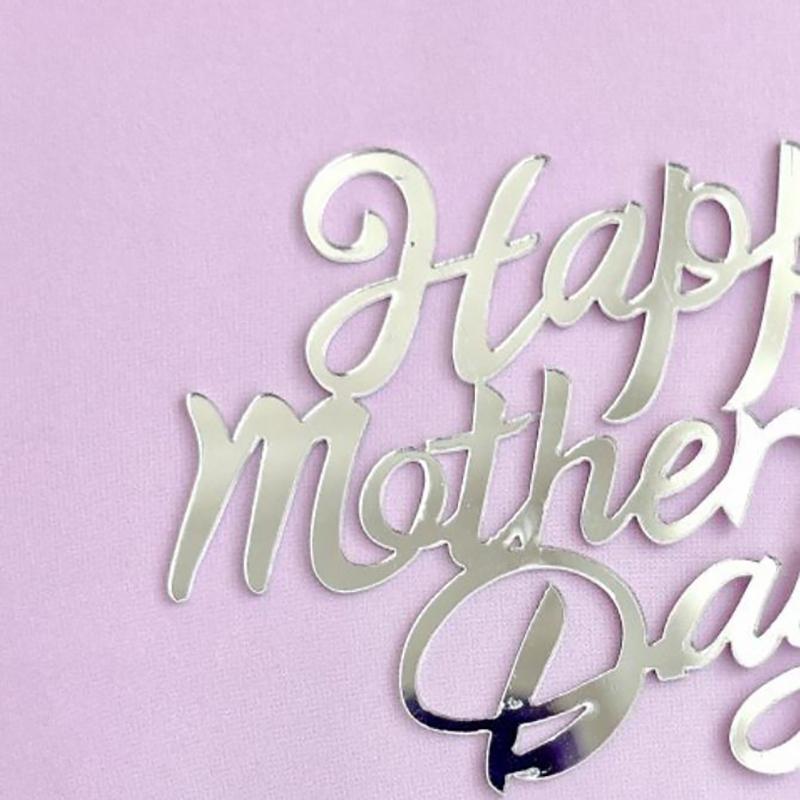 1Pcs Simple Letter Acrylic Baking Dessert Decoration Mother'S Day Cake Decoration Holiday Party Supplies