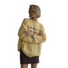 Lazy Sweet Cool Style Letter Yarn-Yarn Crew Neck Pullover Sweater Women's Autumn and Winter Wear Drop Long Sleeve Wool Top Jacket