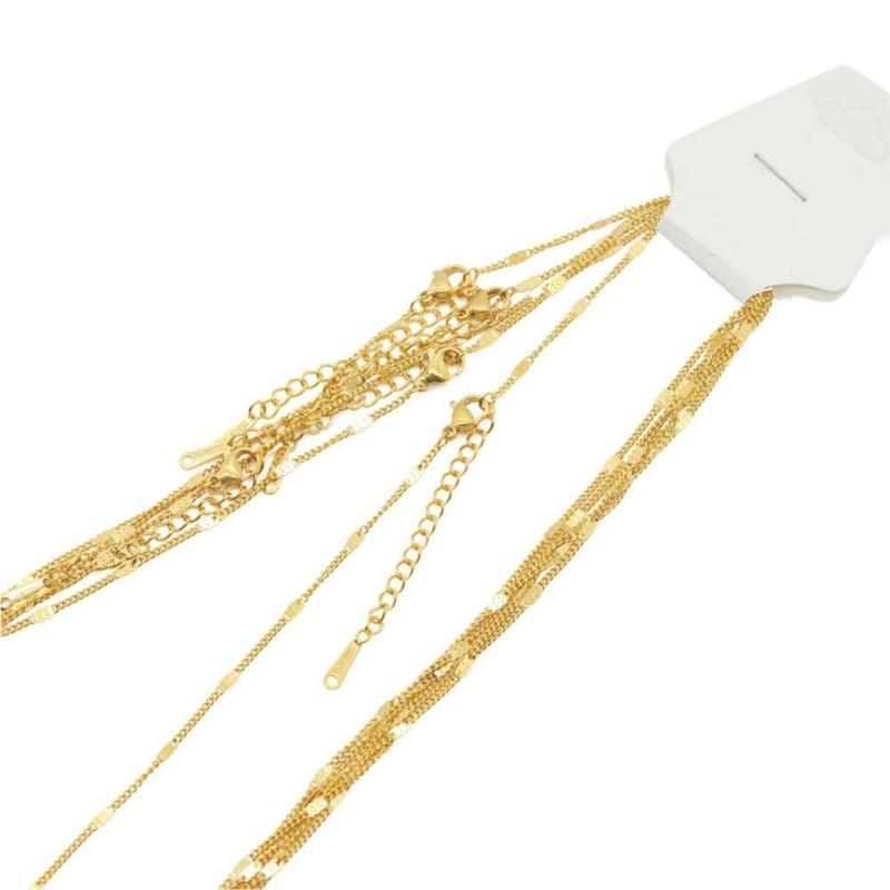 

Pack of 5 Stainless Steel Necklace Chains Adjustable Necklace Chain Pendant Chain Perfect for DIY Jewelry Projects 1 золотий