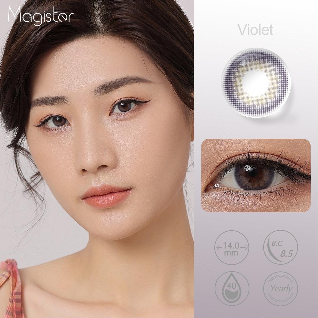 

Косметические цветные контактные линзы 0 фиолетовый