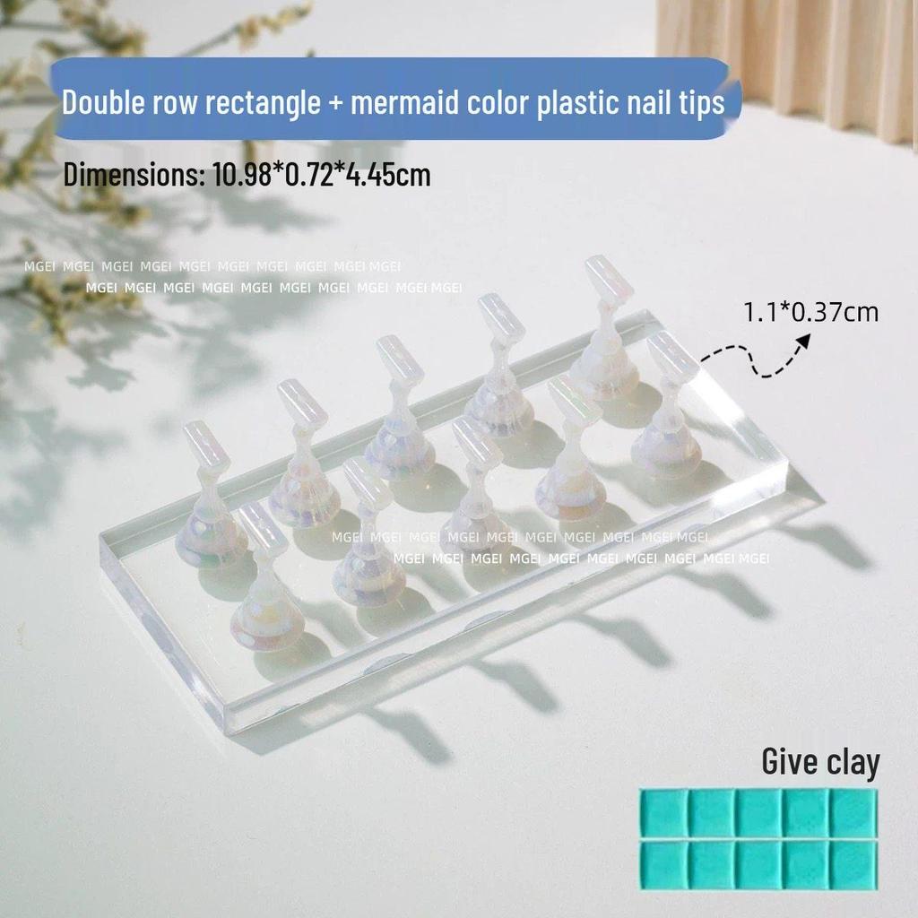 Non-Magnetic Nail Art Finger Cots: Cat Eye Acrylic Practice Base & Wearable Nail Pattern Stand