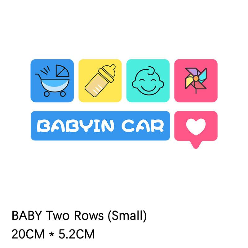 

Ребенок в машине на борту мультяшные наклейки на машину транспортные средства милые милые светоотражающие украшения для лобового стекла окна бампера багажника