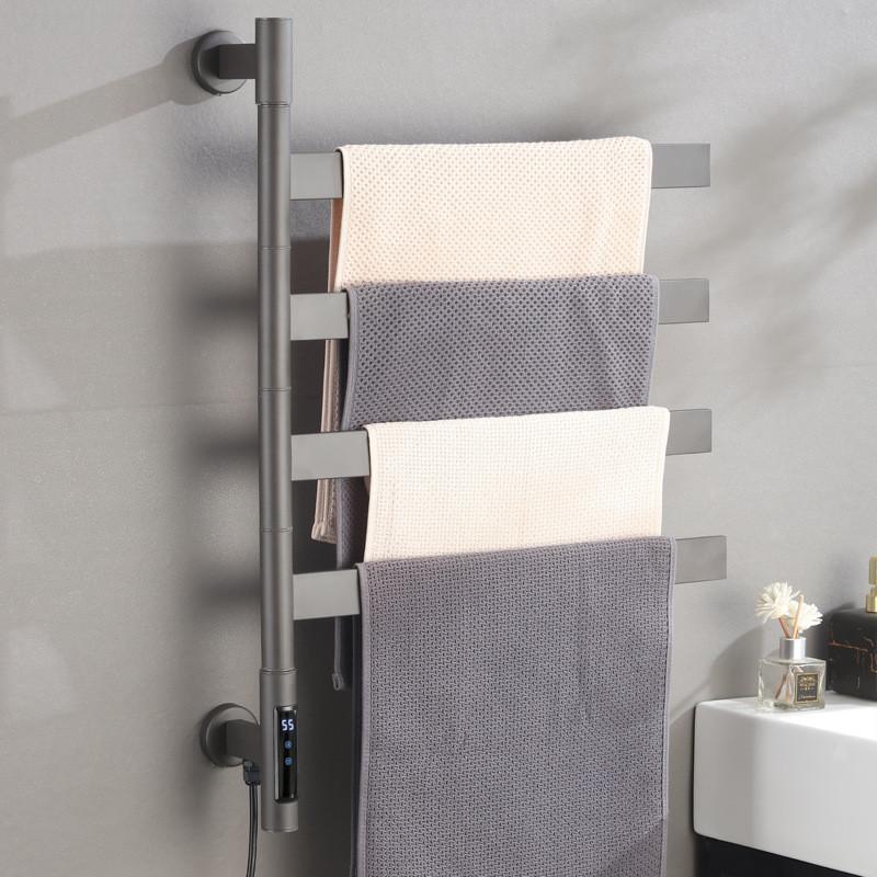 Carbon Fiber Intelligent Drying Electric Towel Rack Household Bathroom Constant Temperature Heating And Drying Storage Holder