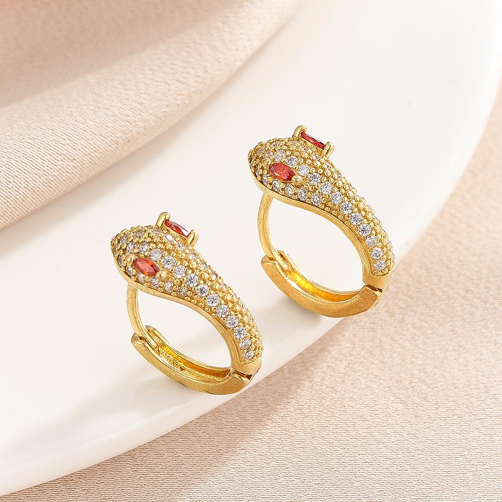 European and American Personalized Snake Design Earrings Retro Versatile Exquisite Trendy Earrings