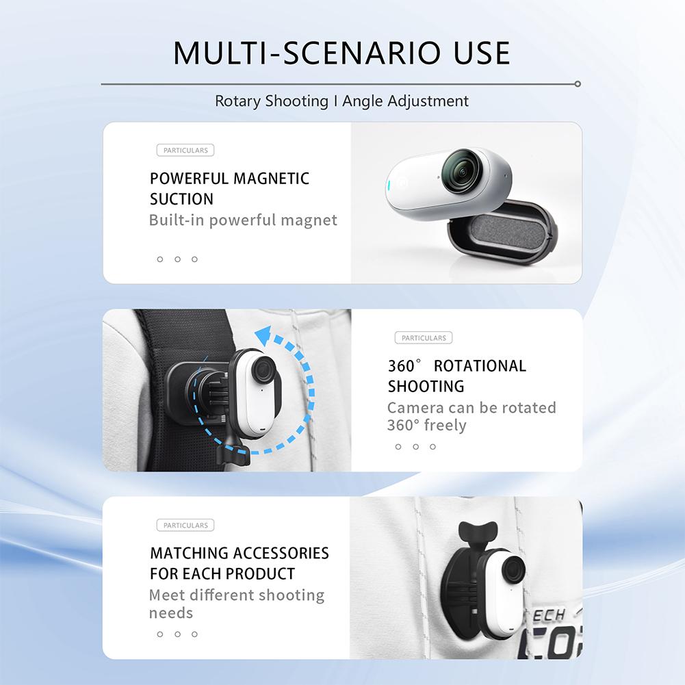 Magnetic Quick Release Mount Magnetic Mount Bracket Plastic Quick Installation Stand for Insta360 Go 3/Go 3S Camera Accessories