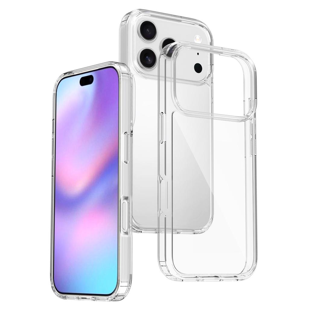 For iPhone 17 Pro Clear Case TPU+Acrylic Shockproof Phone Back Cover