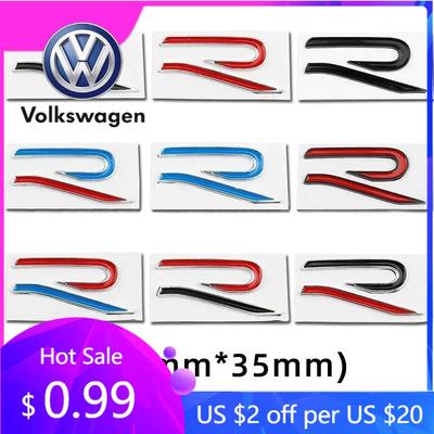 2026 Adesivos Quentes de Metal para Carro para Volkswagen VW R Line Golf 8 Beetle Scirocco Passat Sharan Tiguan Jetta Adesivo de Porta-malas Fende