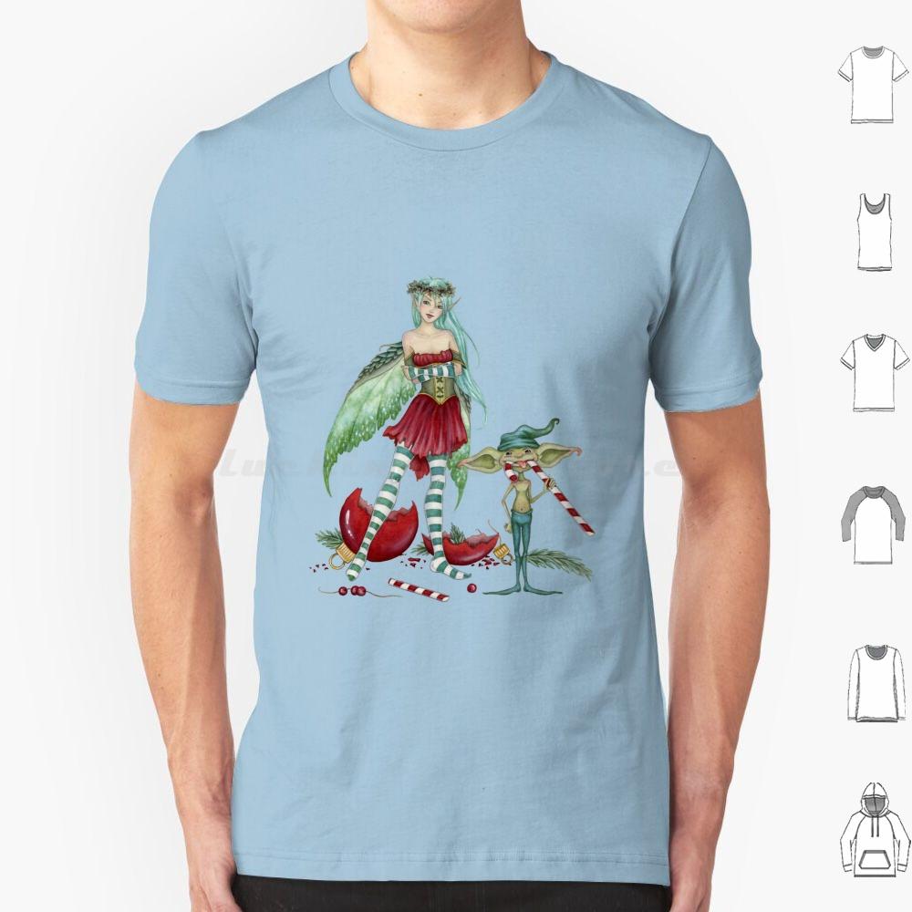 The Naughty List T Shirt 6xl Cotton Cool Tee Fairy Goblin Christmas Winter Holiday Amy Brown Fantasy Mischief Humor Cute
