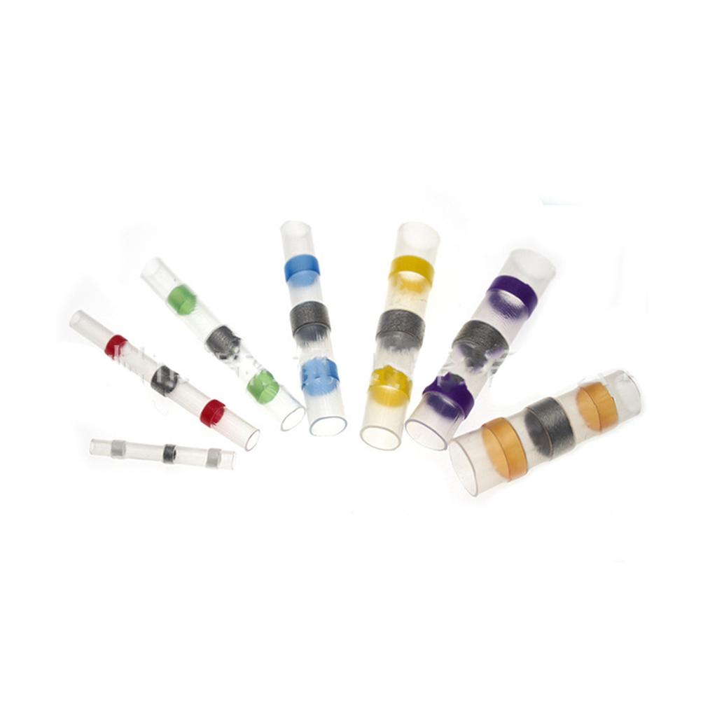 1 Set Heat Shrinkable Terminals Waterproof Solder Ring Insulated Butt Connectors Assortment Heat Shrink Butt Connectors