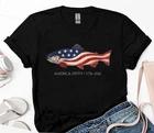 250 America Years 1776 2026 Fishing USA Flag T-Shirt 4XL