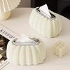 Trendy Pumpkin Shaped Spring Tissue Box Creative Removable Paper Holder ABS Napkin Box Office Living Room