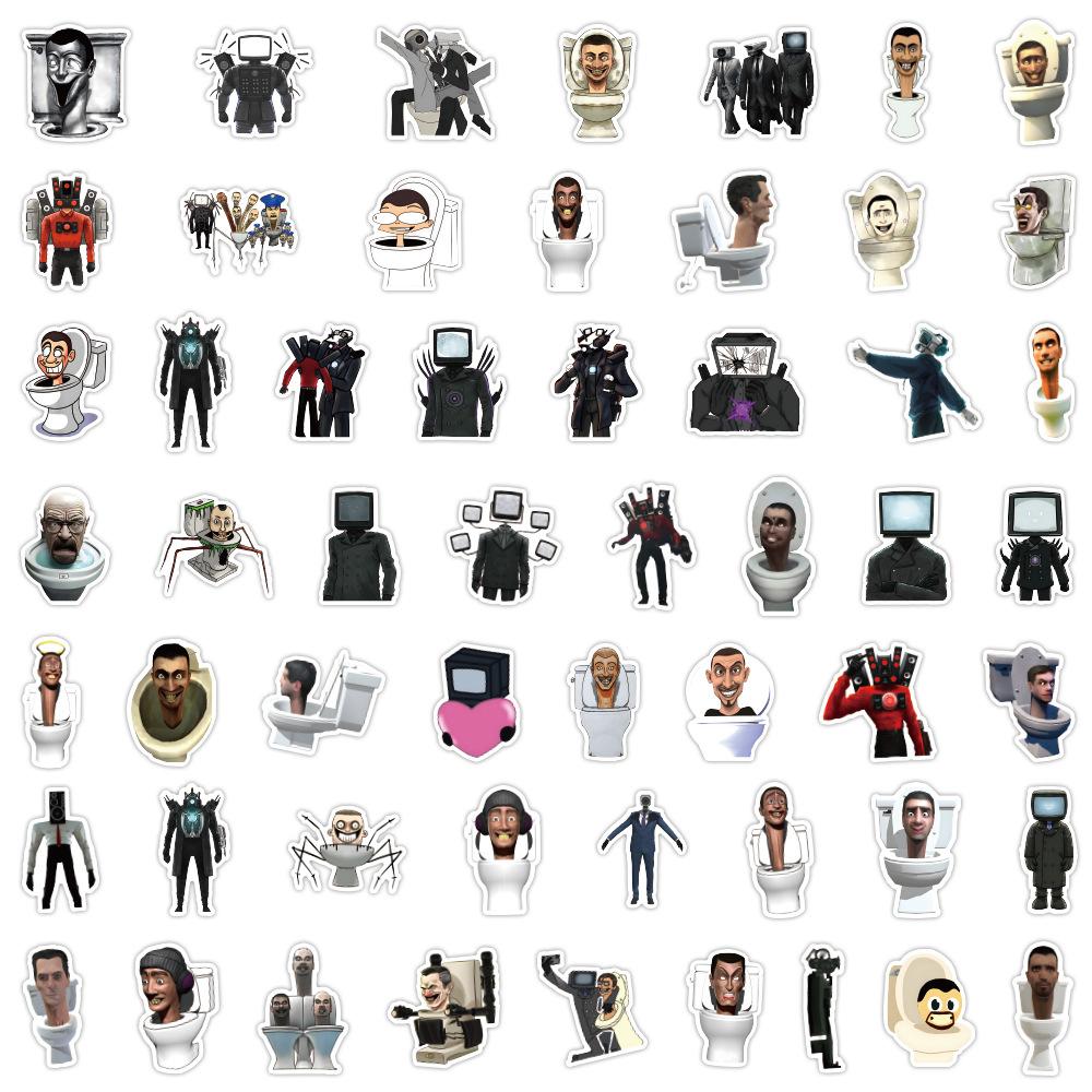 50/100 Skibidi Toilet Toilet Man Speakerman Bosses Audio Man Stickers