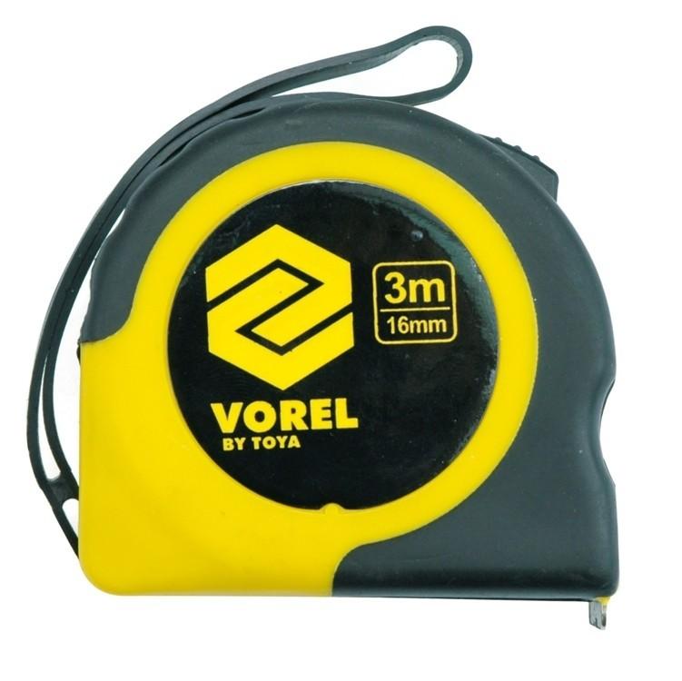 Yellow-black tape measure 2 m x 16 mm 10101 VOREL