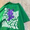 Colorful Astronaut Space Skateboard Clothes Man Crewneck Oversize T Shirt Pattern Cotton Streetsweat Fashion Loose Tshirt Women