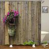 3D Printing Flowers Plant Garden Bathroom Shower Curtain Natural Landscape Home Decoration Waterproof Curtain with Hook Curtain