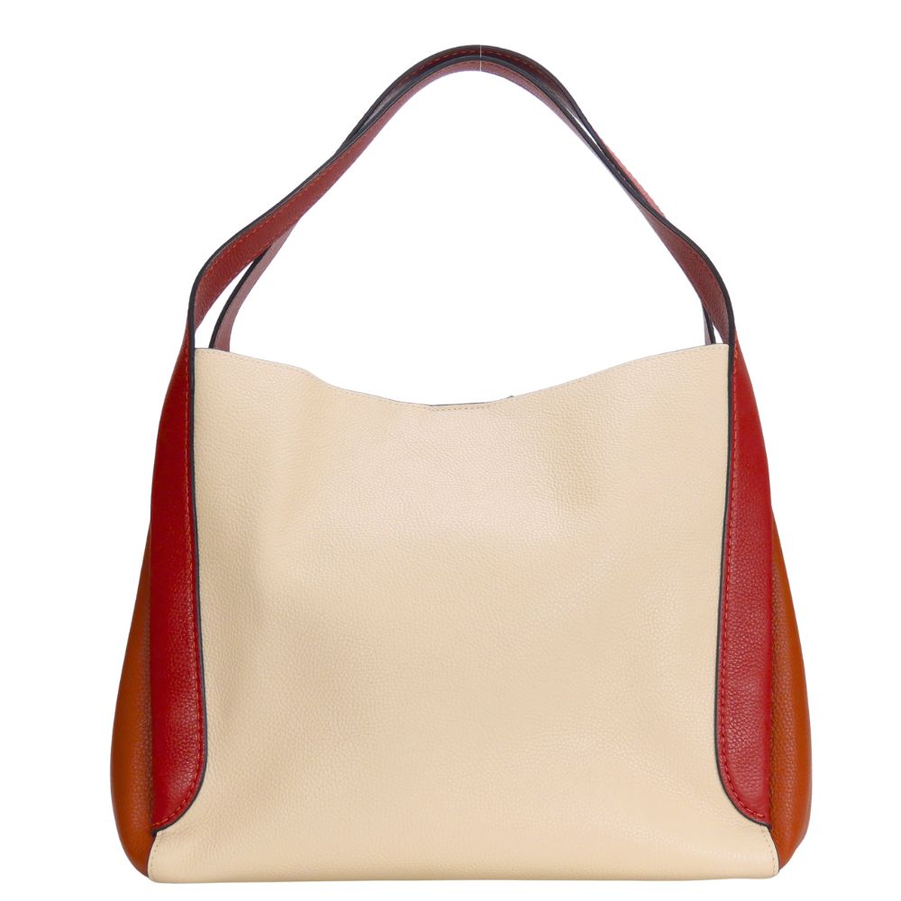 Używana torba tote COACH Hadley Hobo 76088 skóra w bloki kolorów wielokolorowa casualowa