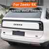 For Zeekr 9X Blackout Car Badge Sticker Front Rear Emblem Matte Black Cover Sport Styling Metal Modification Accessories