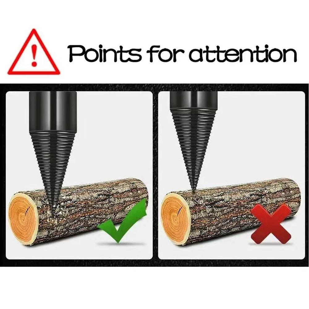 32/50mm Wood Splitter Drill Hammer Drill Firewood Splitter Driller Square/Round/Hex Shank Drill Bit Split Drilling Tool