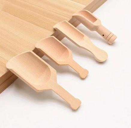 Wooden Mini Tea Spoon Flour Spoon And Spatula Coffee Spoon Spice Bath Salt Spoon Milk Powder Spoon Kitchen Cooking Tools