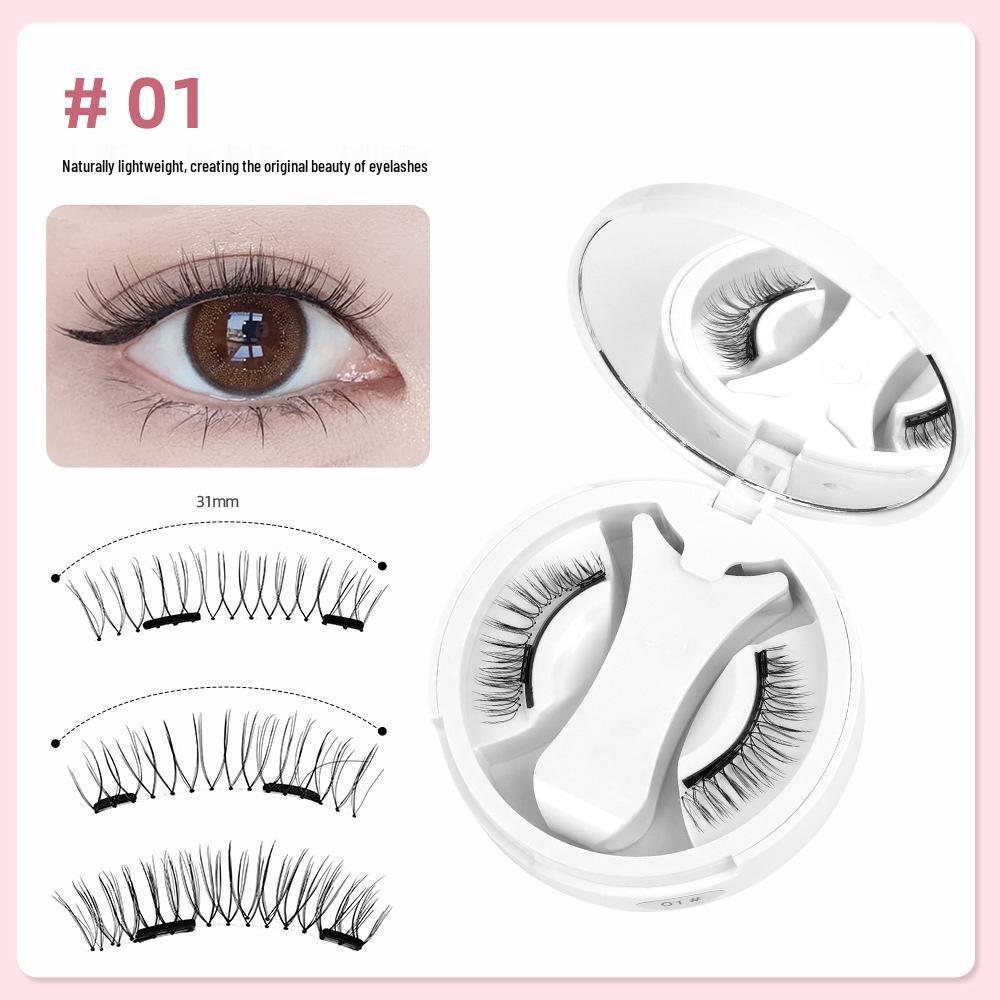 Magnetická sada umělých řas se třemi magnety bez lepidla s evropským a americkým stylingem