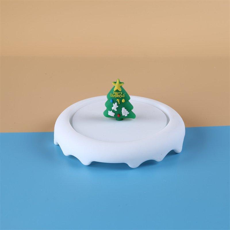 Schneeflocken-Becherdeckel, Schmelzender Schnee, Silikondeckel mit cartoonhaftem und süßem Design, Staubdichter Wasserbecherdeckel, Abnehmbar