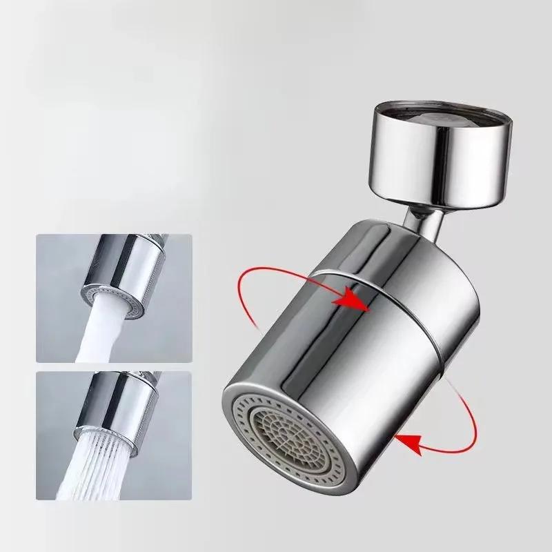 

Brass faucet extender, 2 water flow modes, rotatable сірий