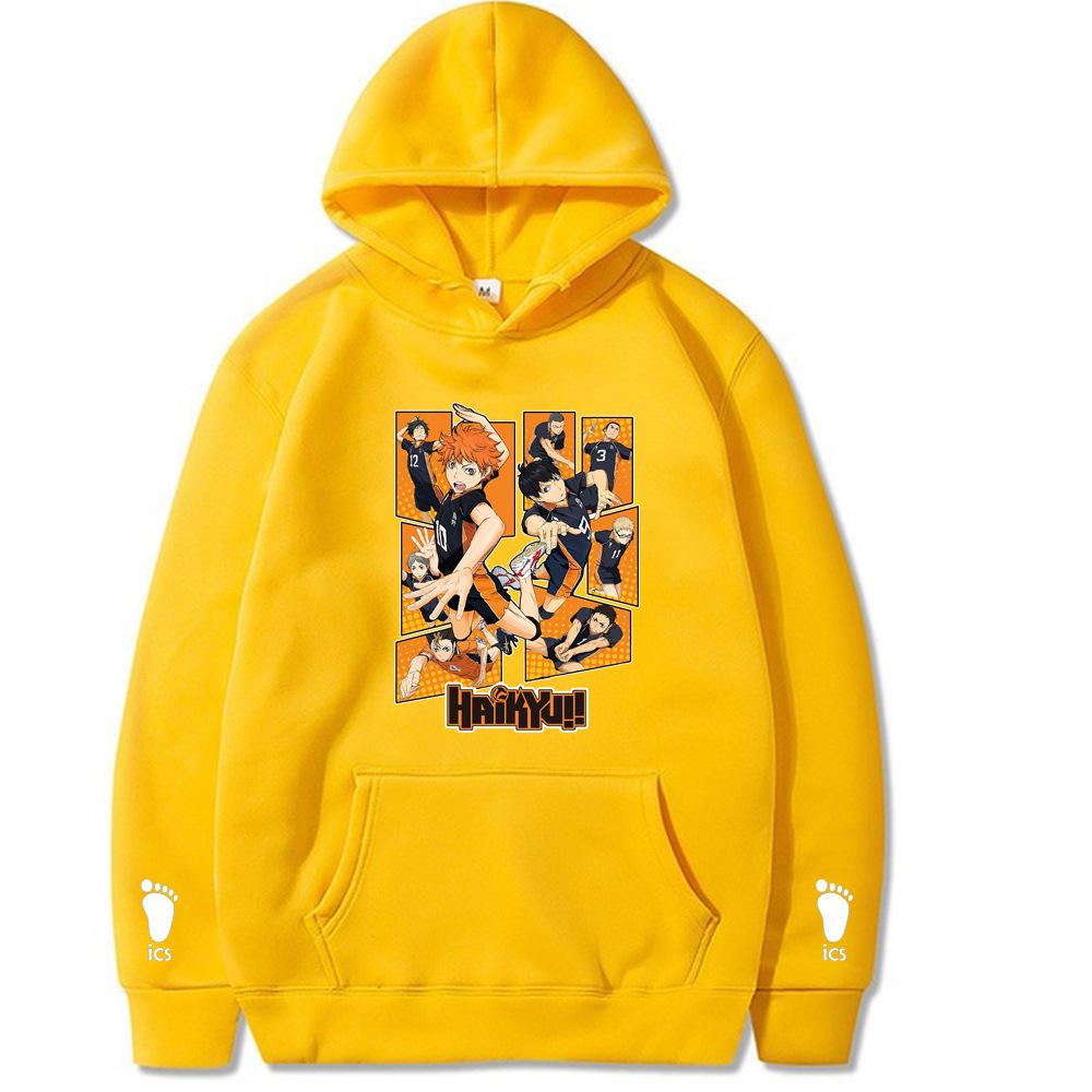 Haikyuu Fashion Hoodies Men Women Hooded Sweatshirts Fashion Casual Pullovers Autumn Boys Girls Black Streetwear Hoodie